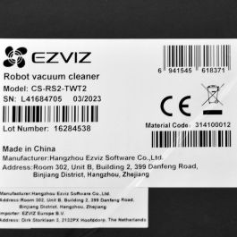 EZVIZ EZV1692798895779 Aspiradora Robot RS2 con Base Multifunción Lavado, Secado, Limpieza y Recarga Automática 4000 Pa