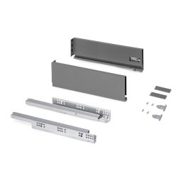 Emuca Cajón exterior Protone 30kg con guías de extracción total y cierre suave, Altura 131mm, profundidad 400mm, Acero, Gris antracita Precio: 27.78999982. SKU: B19MVRM2LM