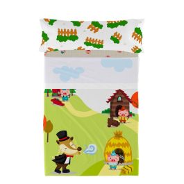 Juego de Sábanas HappyFriday Mr Fox Piggys Multicolor Cama de 80/90 2 Piezas Precio: 43.9351. SKU: B1J7PPL6YZ