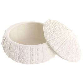 DKD Home Decor Hangzhou design 26a Joyero Mediterraneo Blanco Gres 19 x 10.5 x 19 cm