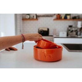 Comedero para Perro Hunter OSBY Naranja Cerámica 550 ml Comedero para Perro Hunter OSBY Naranja Cerámica 550 ml