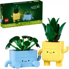 LEGO 10349 Botanicals Plantas Felices Set de Construcción - Drácena y Pilea con Macetas Intercambiables para Decoración