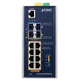 Planet IGS-6325-8UP2S2X Switch Industrial 8 Puertos PoE++ 802.3bt Gigabit + 2 SFP 2.5G + 2 SFP+ 10G Gestionable L3 Planet IGS-6325-8UP2S2X Switch Industrial 8 Puertos PoE++ 802.3bt Gigabit + 2 SFP 2.5G + 2 SFP+ 10G Gestionable L3