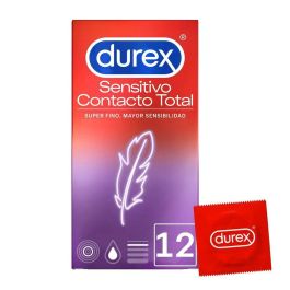 Durex Sensitivo Contacto Total Preservativos Súper Finos Ajuste Sensi-Fit, Lubricados y Transparentes 12 Unidades Precio: 7.59000008. SKU: B15X3RQWNT
