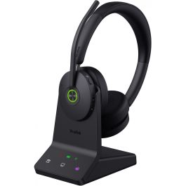 Yealink WH68 UC Auriculares Inalámbricos y Alámbricos Diadema para Llamadas/Música con Cancelación de Ruido Activo Negro