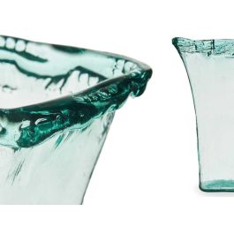 Jarrón de Vidrio Vesubio 35 cm - Giftdecor - Cristal Reciclado - Transparente (2 Unidades)