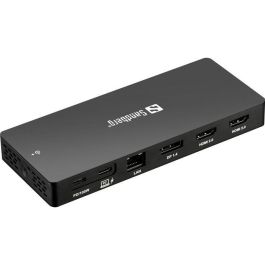 Sandberg Docking Station USB-C 13 en 1 Pro para Portátil, 100W PD, 4K HDMI/DP, Ethernet, USB 10Gbps, Lector SD, Audio