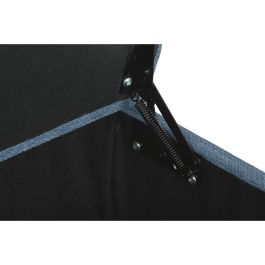 DKD Home Decor Reposapiés Urban Azul Poliéster Madera 50 x 70 x 40 cm con Almacenaje Interior