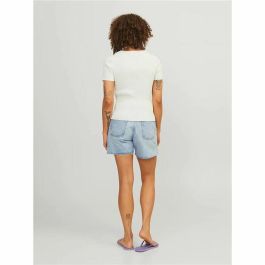 Camiseta de Manga Corta Mujer Jxsky Ss Jack & Jones Cloud Dancer Blanco Cálido
