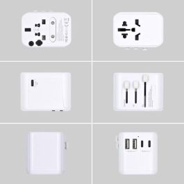 Ewent EW1470 adaptador de enchufe eléctrico Universal Blanco