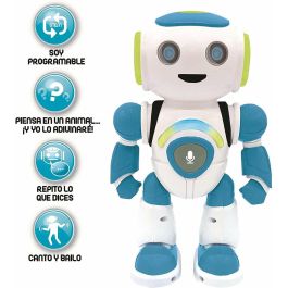 Lexibook Powerman JR. Robot Interactivo Programable con Quiz y Juegos: Habla, Baila, Música, Luces, Sonidos (3-4 años)