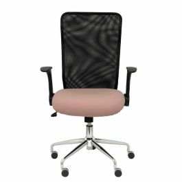 PIQUERAS Y CRESPO Silla Minaya respaldo malla negro asiento bali rosa palido PIQUERAS Y CRESPO Silla Minaya respaldo malla negro asiento bali rosa palido