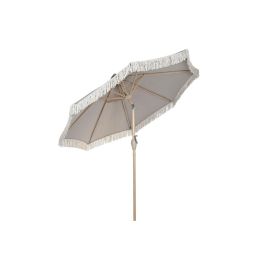 DKD Home Decor Parasol Cuadrado Inclinable para Terraza y Jardín de Algodón y Acero, 246x246 cm, Altura 240 cm, Colección Woodcol