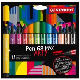 Estuche Arty con 12 Colores-Rotulador Premium con Punta Biselada Pen 68 Max Stabilo 768/12-21 Precio: 23.89000042. SKU: B1B6YZ3GYV