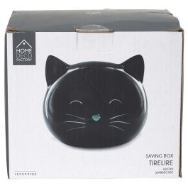 Home Deco Factory Hucha Gato 13.6x12x12 cm Colores Surtidos (Blanco, Negro)