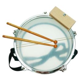 Reig Tambor Palillero Metalizado de Plástico 25 cm Diámetro con Sonido para Niños +3 Años