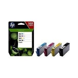 HP Tinta Cuatricolor BK/C/M/Y para Photosmart D5460 Pack 4 - Nº364 Precio: 60.5. SKU: S5600476