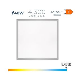 Panel led 40 W 4300 lm ra80 59,5 x 59,5 x 3,5 cm 6400 k luz fria