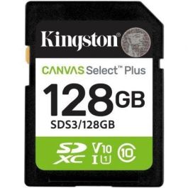 Kingston SDS3/128GB Tarjeta de Memoria Canvas Select Plus 128GB SDXC Clase 10 UHS-I U1 V10 150MB/s para Full HD Precio: 15.88999951. SKU: B1K72QSQVT