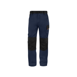 Deltaplus Pantalón de trabajo Panostyle® cintura ajustable 5 bolsillos color azul naranja talla M