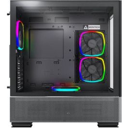 Montech SKY TWO TG Black Midi Tower PC Negro con Ventana Lateral para Gaming ATX, micro ATX, Mini-ITX, hasta 40cm GPU