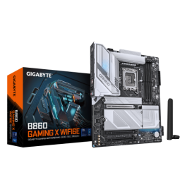 GIGABYTE B860 GAMING X WIFI6E Placa base - CPUs Intel Core Ultra, VRM de 12+1+2+1 fases, hasta 9066MHz DDR5, 1xPCIe 5.0 + 2xPCIe 4.0 M.2, LAN 2,5 GbE, WiFi 6E, USB4 Precio: 221.49999971. SKU: B1K3ZVABT8