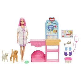 Barbie JFX93 - Set de Juego Clínica Veterinaria con Muñeca y Accesorios