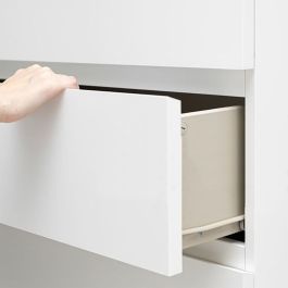 Micel BL 75050 Juego de guía cajón 500mm acero acabado blanco, 18kg carga máxima