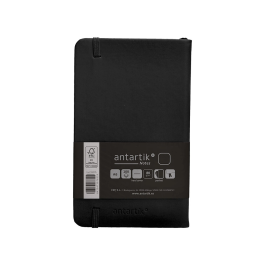 Antartik Cuaderno A6 Tapa Dura Negro Hojas Lisas 100 Hojas 80gr FSC