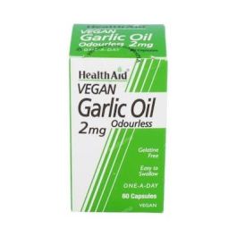 Health Aid Aceite de Ajo (Garlic Oil) 2mg, 60 cápsulas blandas. Ideal para colesterol y circulación. Apto veganos Precio: 18.5000002. SKU: B1GKW2B3QG