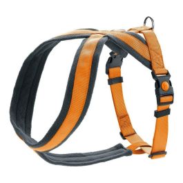 Hunter S-M/1 Arnés London Comfort para Perro, Naranja, Pecho 48-56 cm (Talla S-M), Poliéster Suave y Ajustable