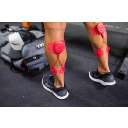 THERABODY Theragun PowerDot 2.0 Duo estimulador muscular electrónico PD01920-01, intensidad ajustable, 4 electrodos, Rojo
