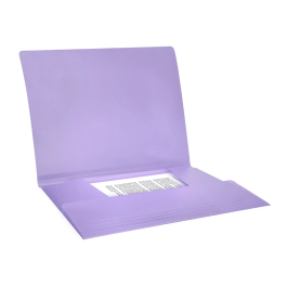 Liderpapel Carpeta Tres Solapas Polipropileno DIN A4 Color Lavanda Opaco Cierre Gomas Lomos Flexibles Capacidad 100 Hojas 400 Micras