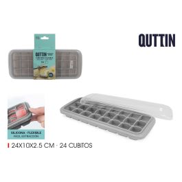 Cubitera Flexible de Silicona con Tapa - 24 Cubitos - Quttin (24 Unidades) Precio: 52.5000003. SKU: B1BXPJ9BH2
