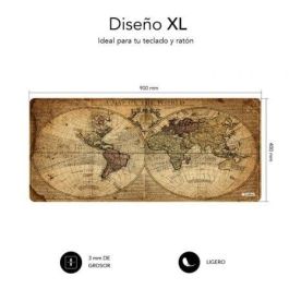 SUBBLIM Alfombrilla Vintage World XL Mouse Pad 900x400x3 SUBBLIM Alfombrilla Vintage World XL Mouse Pad 900x400x3