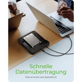 ICY BOX IB-2915MSCL-C31 Docking Station 2.5 & M.2 NVMe SATA USB 3.2 Gen 2 Type-C Negro