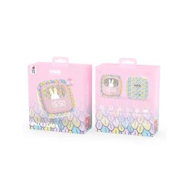 Wondee Despertador Billy con Luz de Noche Mermaid, Reloj Infantil con Alarma y Conejito de Silicona