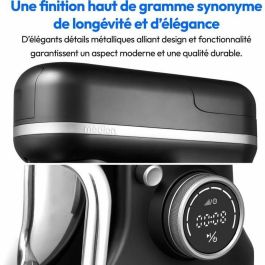 Medion MD18430 Procesador de alimentos 3 en 1, 1200 W, 5 L, 8 velocidades, función picadora, Negro