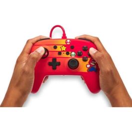 Power A 1526539-01 Mando con Cable Mejorado para Nintendo Switch - Speedster Mario, Compatible con Switch OLED y Switch, Diseño Oficial Nintendo