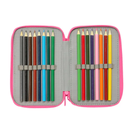 Safta Plumier Triple Princesas 37 Piezas 195x125x55 mm