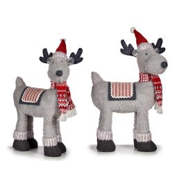 Reno Navideño Derecha 63,5 cm Gris, Rojo, Blanco - Krist+ (8 Unidades) Precio: 159.89000016. SKU: B12VN872BQ