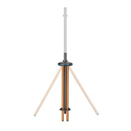 Vivolink Soporte TV Plegable de Madera/Acero, VESA 200x200 a 400x400, Carga Máx. 30 kg, Portátil con Bolsa para Exposiciones