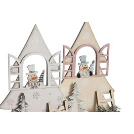 DKD Home Decor Decoracion Navidad Fantasia Blanco Rosa 5 x 23 x 14.5 cm (4 Unidades)