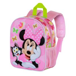 Disney Minnie Mouse Mochila preescolar 3D Elite Kitten con relieve frontal, bolsillo lateral y espalda acolchada - Rosa 7L