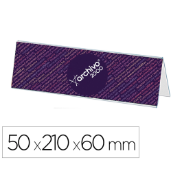 Archivo 2000 Portanombres Sobremesa Premium 3 mm 50x210x60 mm Precio: 2.59000016. SKU: B1AVH9MDN5