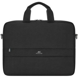 Rivacase 7532 Maletín Prater para Portátil 15.6" Negro, con Compartimento para Tablet, Asa y Correa de Hombro Resistente al Agua