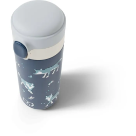 Monbento AAAXU93631 Botella Térmica Infantil Pop Wolf con Boquilla y Tapón de Apertura Rápida