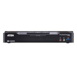 Aten KVM Switch 2 Puertos DisplayPort 4K Dual Display Mini-Matrix Boundless con Soporte para Periféricos USB