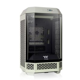 Thermaltake The Tower 250 Mini Tower para PC con Pantalla LCD de 3.9 pulgadas, Ventiladores 120mm Preinstalados - Matcha Green