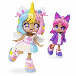 Bandai HEA26348 BAN3701405829490 - Muñeca Animakii Personalizable - Diseño Unicornio y Murciélago